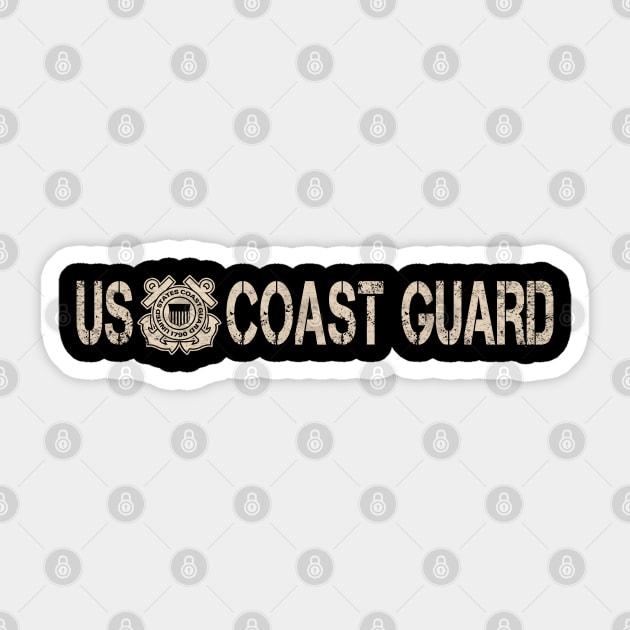 US Coast Guard USCG U.S. Armed Forces T-Shirt Tee Men's Coast Guard Vintage Basic Sticker by Otis Patrick